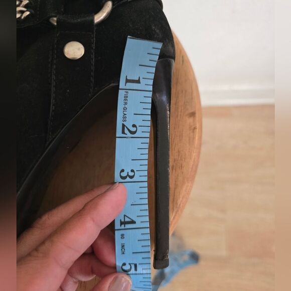 Saint Laurent Black Suede Pointed Toe Boots Size 8.5 - Picture 3 of 15